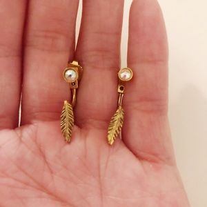 Alex and Ani feather post earrings